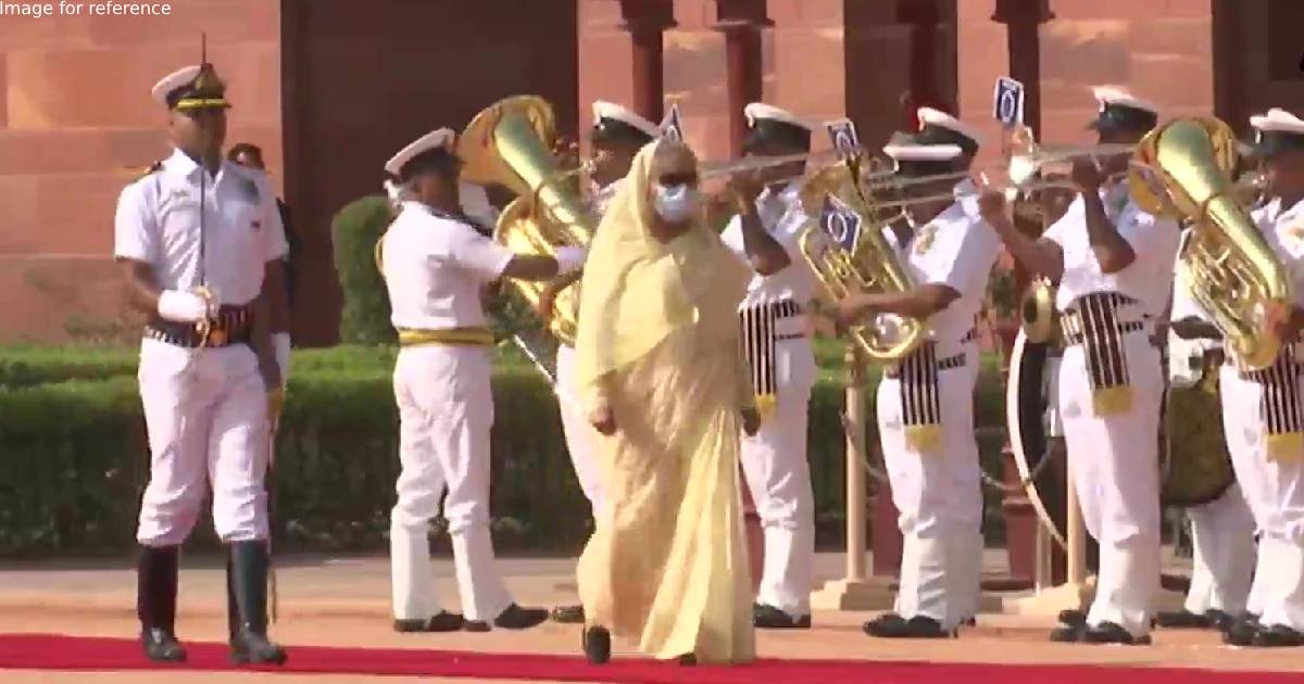Sheikh Hasina receives ceremonial reception at Rashtrapati Bhavan